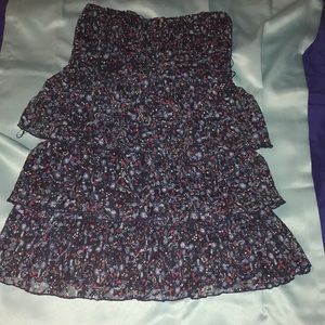 Deb Strapless Tiered Mini Dress